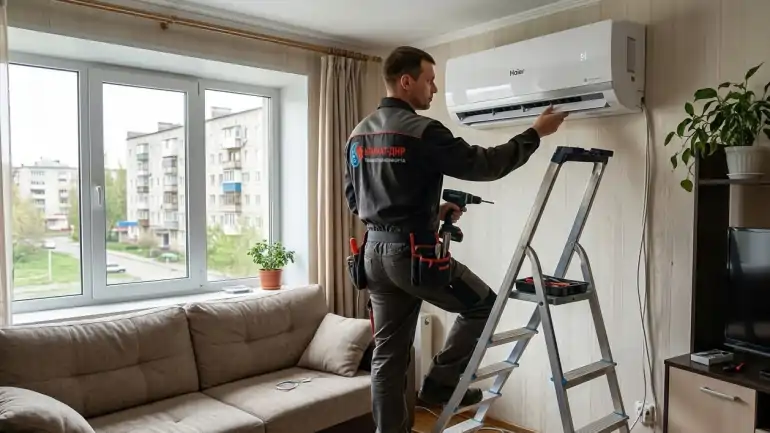 Установка кондиционера