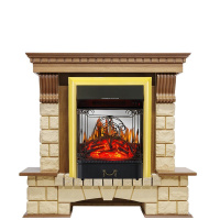Каминокомплект Royal Flame Pierre Luxe шампань с очагом Majestic FX M Brass в ДНР