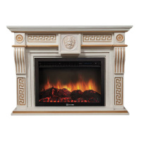 Каминокомплект Firelight Vittoriano 30 с очагом Electrolux EFP/P-3020LS беленый дуб с золотой патиной в ДНР