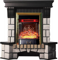 Каминокомплект Interflame Экстер М венге угловой с очагом Majestic FX M Brass в ДНР