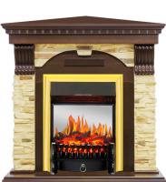 Каминокомплект Royal Flame Dublin угловой с очагом Fobos FX M Brass в ДНР