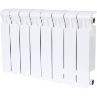 Биметаллический радиатор отопления Rifar Monolit 350 боковое подключение 8 секций белый RAL 9016 в ДНР