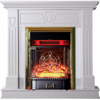 Каминокомплект Interflame Берта с очагом Majestic FX M Brass белый в ДНР