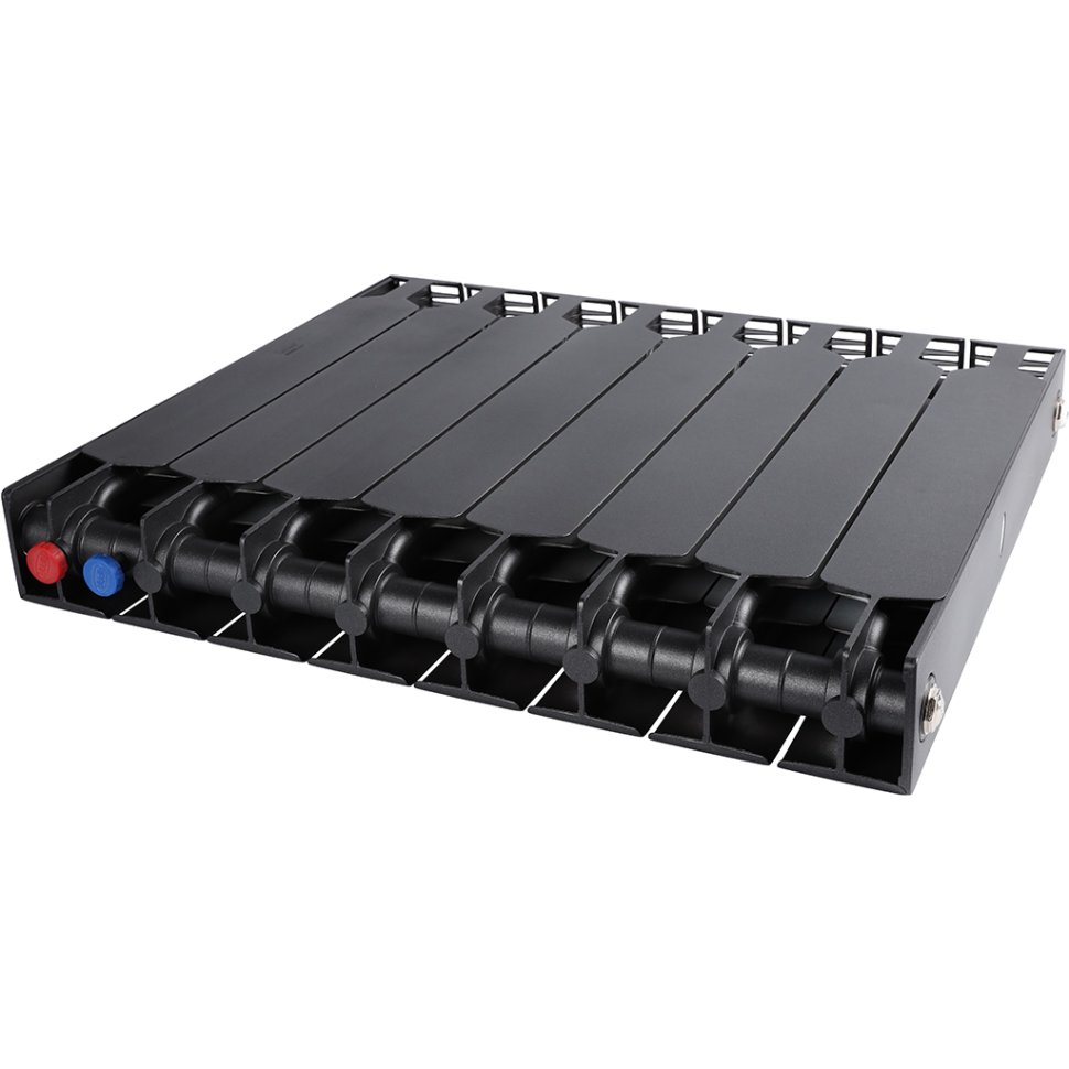 Биметаллический радиатор отопления Rifar Supremo Ventil SVR 500 8 секций нижнее правое подключение антрацит в ДНР