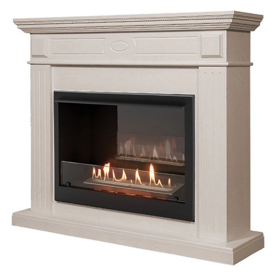 Каминокомплект Firelight Bianco 25 с очагом BFP/P-2520 шпон белёный дуб в ДНР
