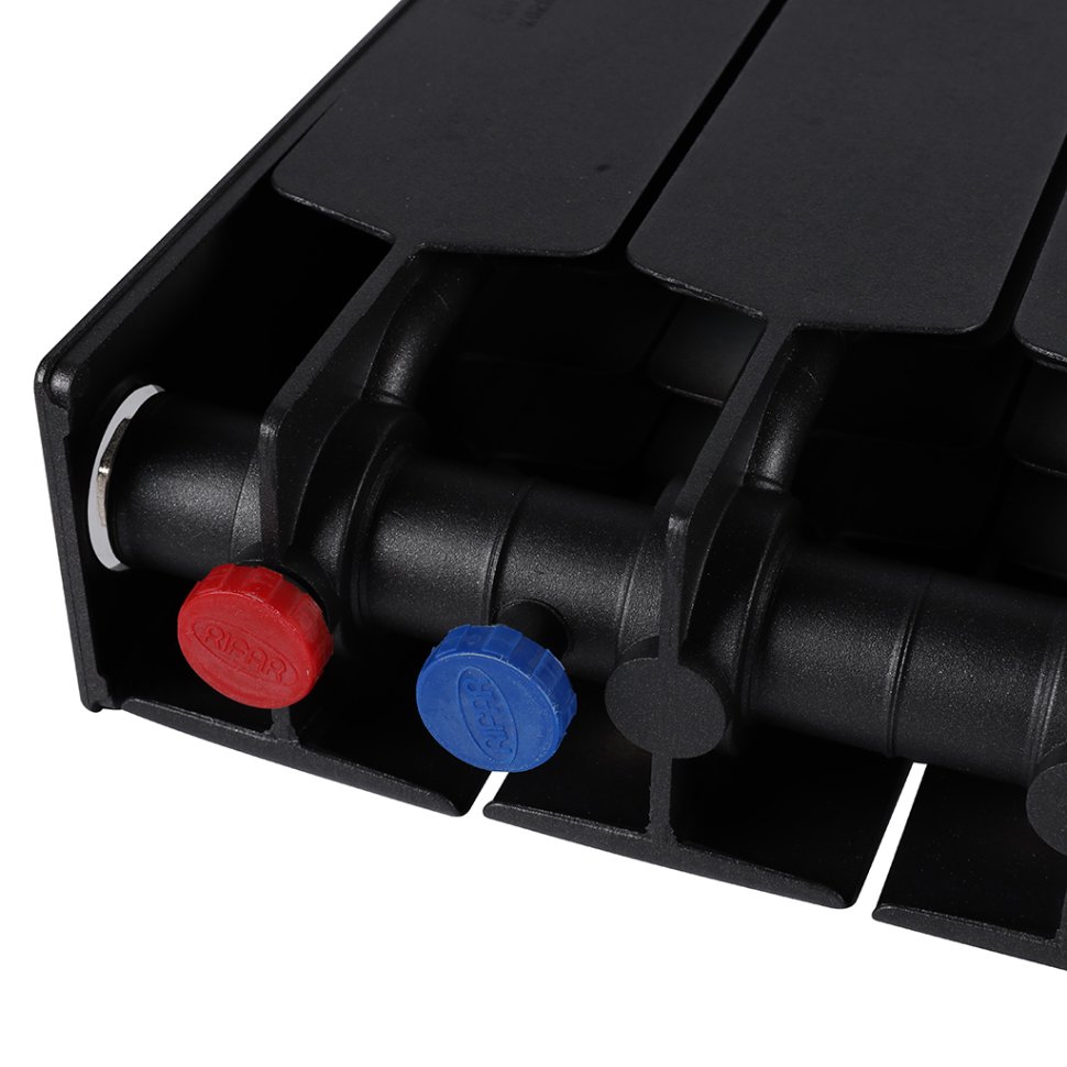 Биметаллический радиатор отопления Rifar Supremo Ventil SVR 500 12 секций нижнее правое подключение антрацит в ДНР