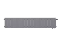 Биметаллический радиатор отопления Royal Thermo PianoForte 200 18 секций Silver Satin VDR