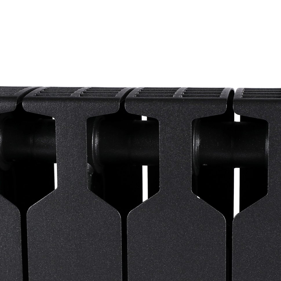 Биметаллический радиатор отопления Rifar Supremo 500 боковое подключение 14 секций антрацит в ДНР