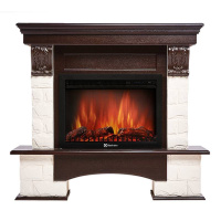 Каминокомплект Firelight Forte Forte 25S с очагом Electrolux EFP/P-2520LS камень белый/шпон темный дуб в ДНР