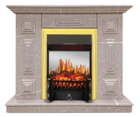 Каминокомплект Хорошие Камины Юпитер с очагом Royal Flame Fobos FX M Brass мрамор в ДНР