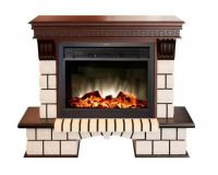 Каминокомплект RealFlame Stone new 26/HL с очагом MoonBlaze LUX Black/Brass в ДНР