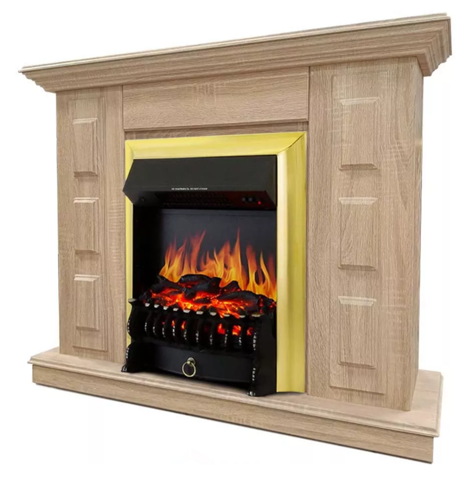 Каминокомплект Хорошие Камины Юпитер с очагом Royal Flame Fobos FX Brass сосна в ДНР