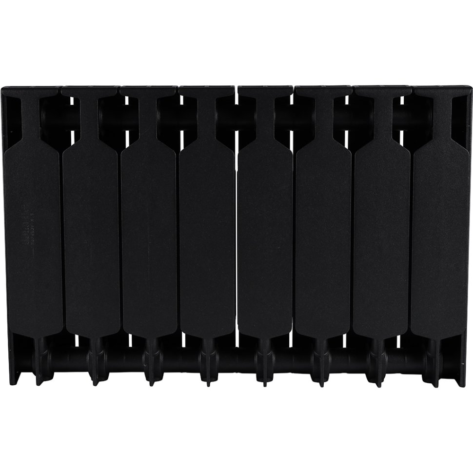 Биметаллический радиатор отопления Rifar Supremo 350 боковое подключение 8 секций антрацит в ДНР