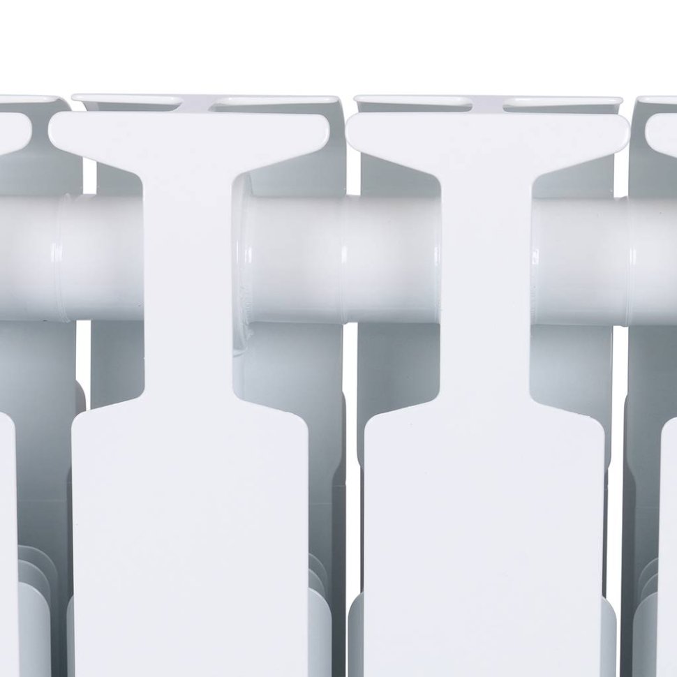 Биметаллический радиатор отопления Rifar Monolit 350 боковое подключение 8 секций белый RAL 9016 в ДНР