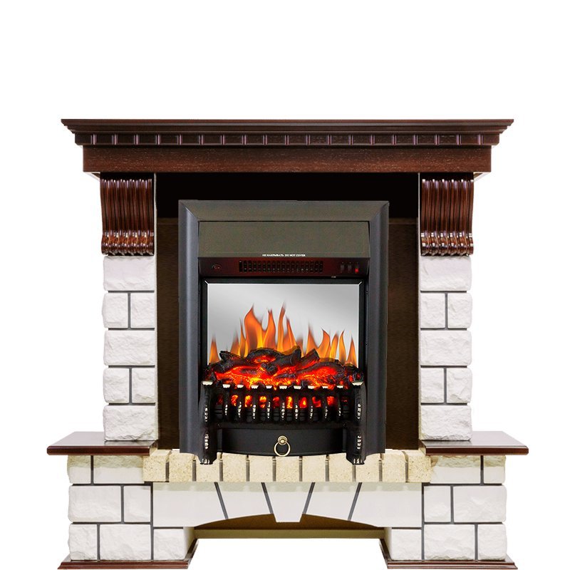 Каминокомплект Royal Flame Pierre Luxe с очагом Fobos FX M Black в ДНР