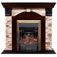 Электрокамин RealFlame Dublin Rock AO античный дуб с очагом Majestic Lux Brass Электрокамин RealFlame Dublin Rock AO античный дуб с очагом Majestic Lux Brass