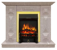 Каминокомплект Хорошие Камины Юпитер с очагом Royal Flame Fobos FX Brass мрамор в ДНР