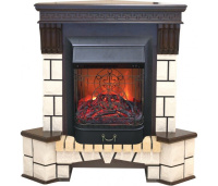 Каминокомплект RealFlame Stone Corner new STD/EUG AO (DN) с очагом Majestic s Lux Black/Brass в ДНР