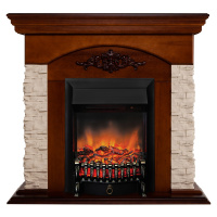 Электрокамин RealFlame Neapolis NT орех с очагом Fobos Lux Black RC Электрокамин RealFlame Neapolis NT орех с очагом Fobos Lux Black RC