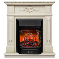 Электрокамин RealFlame Lilian WT жемчуг с очагом Majestic Lux Black Электрокамин RealFlame Lilian WT жемчуг с очагом Majestic Lux Black