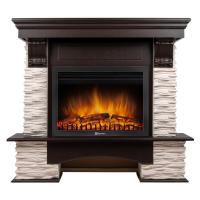 Каминокомплект Firelight Pietra Nuovo 25 с очагом Electrolux EFP/P-2520LS сланец белый/шпон темный дуб в ДНР