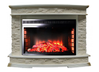 Каминокомплект Interflame Памир сланец с очагом Panoramic 33W LED FX бежевый с золотой патиной в ДНР