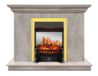 Каминокомплект Хорошие Камины Марс с очагом Royal Flame Fobos FX M Brass цемент в ДНР