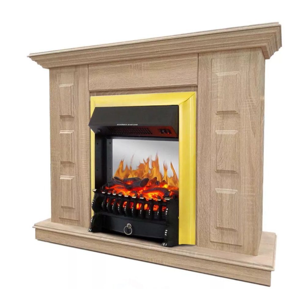Каминокомплект Хорошие Камины Юпитер с очагом Royal Flame Fobos FX M Brass сосна в ДНР