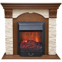 Каминокомплект RealFlame Dublin LUX STD/EUG AO с очагом Majestic s Lux Black/Brass в ДНР