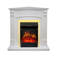 Каминокомплект Royal Flame Sorrento угловой c очагом Majestic FX Brass в ДНР
