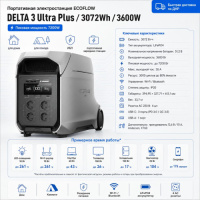 Портативная электростанция EcoFlow DELTA 3 Ultra Plus (3072 Втч) в ДНР