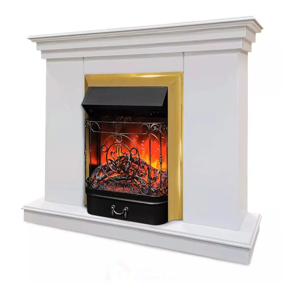 Каминокомплект Хорошие Камины Марс с очагом RealFlame Majestic Lux BR S белый в ДНР
