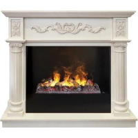 Каминокомплект RealFlame Silvia 26 WT 3D Cassette 630 + Black вставка в ДНР