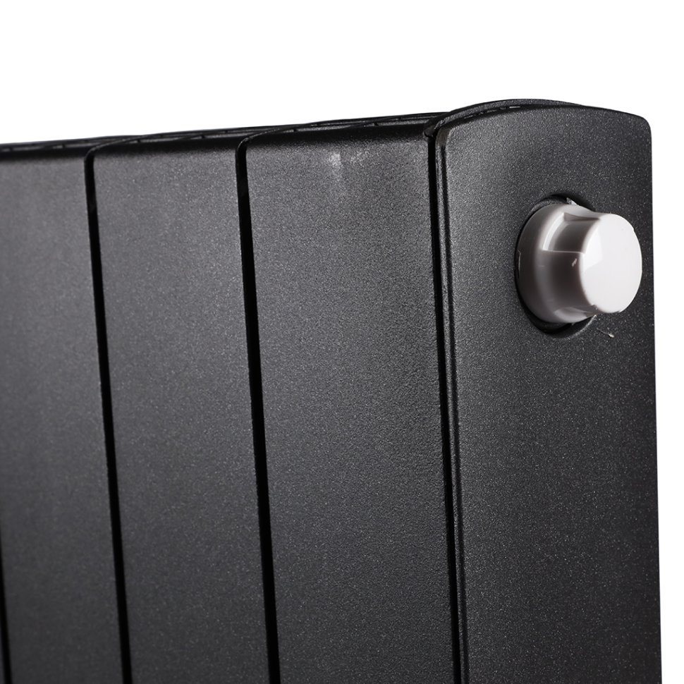 Биметаллический радиатор отопления Rifar Supremo Ventil SVR 500 12 секций нижнее правое подключение антрацит в ДНР