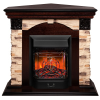 Электрокамин RealFlame Dublin Corner Rock AO античный дуб с очагом Majestic Lux Black Электрокамин RealFlame Dublin Corner Rock AO античный дуб с очагом Majestic Lux Black