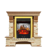 Каминокомплект Royal Flame Pierre Luxe сланец с очагом Majestic FX M Brass в ДНР