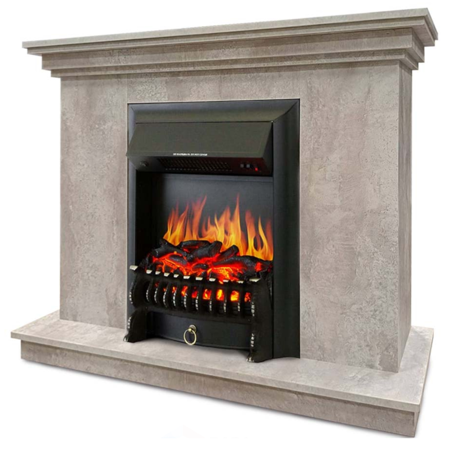 Каминокомплект Хорошие Камины Марс с очагом Royal Flame Fobos FX Black цемент в ДНР