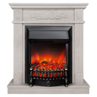 Электрокамин RealFlame Adelaida WT белый камень с очагом Fobos Lux Black Электрокамин RealFlame Adelaida WT белый камень с очагом Fobos Lux Black