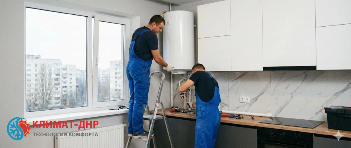 Установка водонагревателей