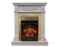 Каминокомплект RealFlame Adelaida STD/EUG WT с очагом Majestic Lux Brass S в ДНР