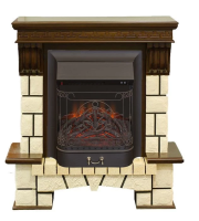 Каминокомплект RealFlame Stone new STD/EUG AO (DN) с очагом Majestic s Lux Black/Brass в ДНР