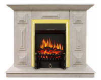 Каминокомплект Хорошие Камины Юпитер с очагом Royal Flame Fobos FX Brass цемент в ДНР