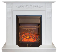 Каминокомплект RealFlame Dominica STD/EUG WT с очагом Majestic Lux Black S в ДНР