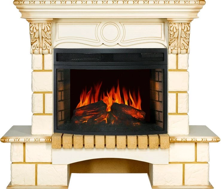 Каминокомплект Royal Flame Pierre Luxe шампань c очагом Dioramic 25 FX в ДНР