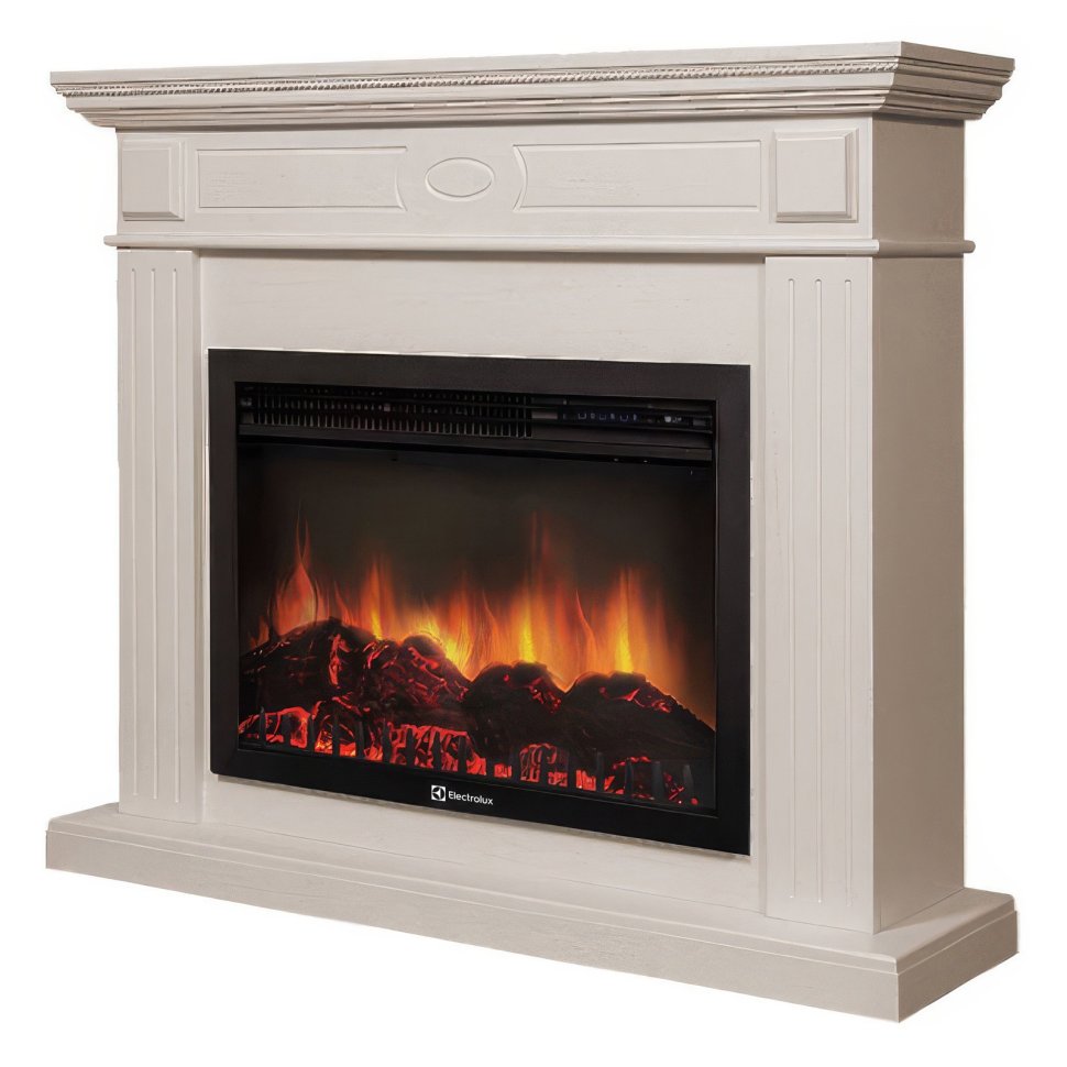 Каминокомплект Firelight Bianco 30 с очагом Electrolux EFP/P-3020LS N шпон беленый дуб в ДНР