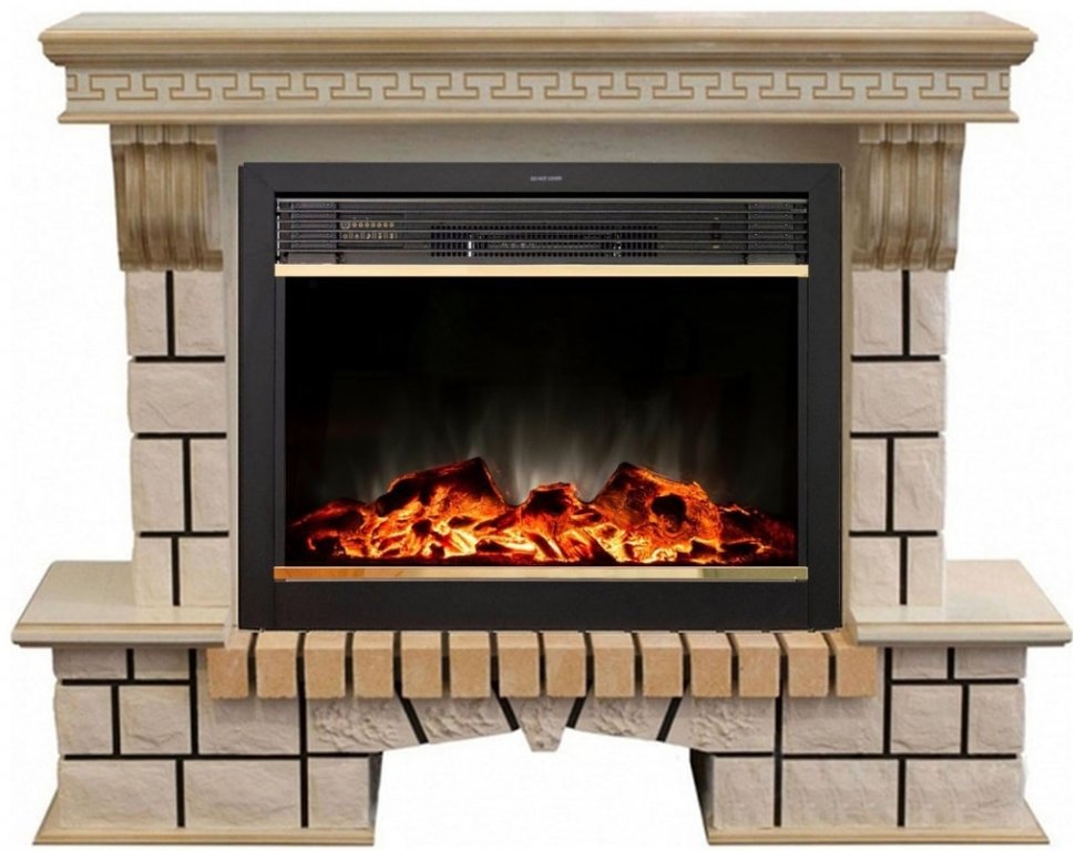 Каминокомплект RealFlame Stone new 26 WTG с очагом MoonBlaze LUX Black/Brass в ДНР