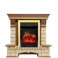 Каминокомплект Royal Flame Pierre Luxe шампань с очагом Majestic FX Brass в ДНР