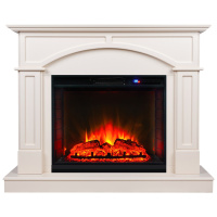 Электрокамин RealFlame Jacomo 25,5 WT крем с очагом Sparta 25,5 LED Электрокамин RealFlame Jacomo 25,5 WT крем с очагом Sparta 25,5 LED