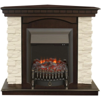 Каминокомплект RealFlame Elford Corner STD/EUG/25'5/HL AO с очагом Fobos s Lux Black/Brass в ДНР