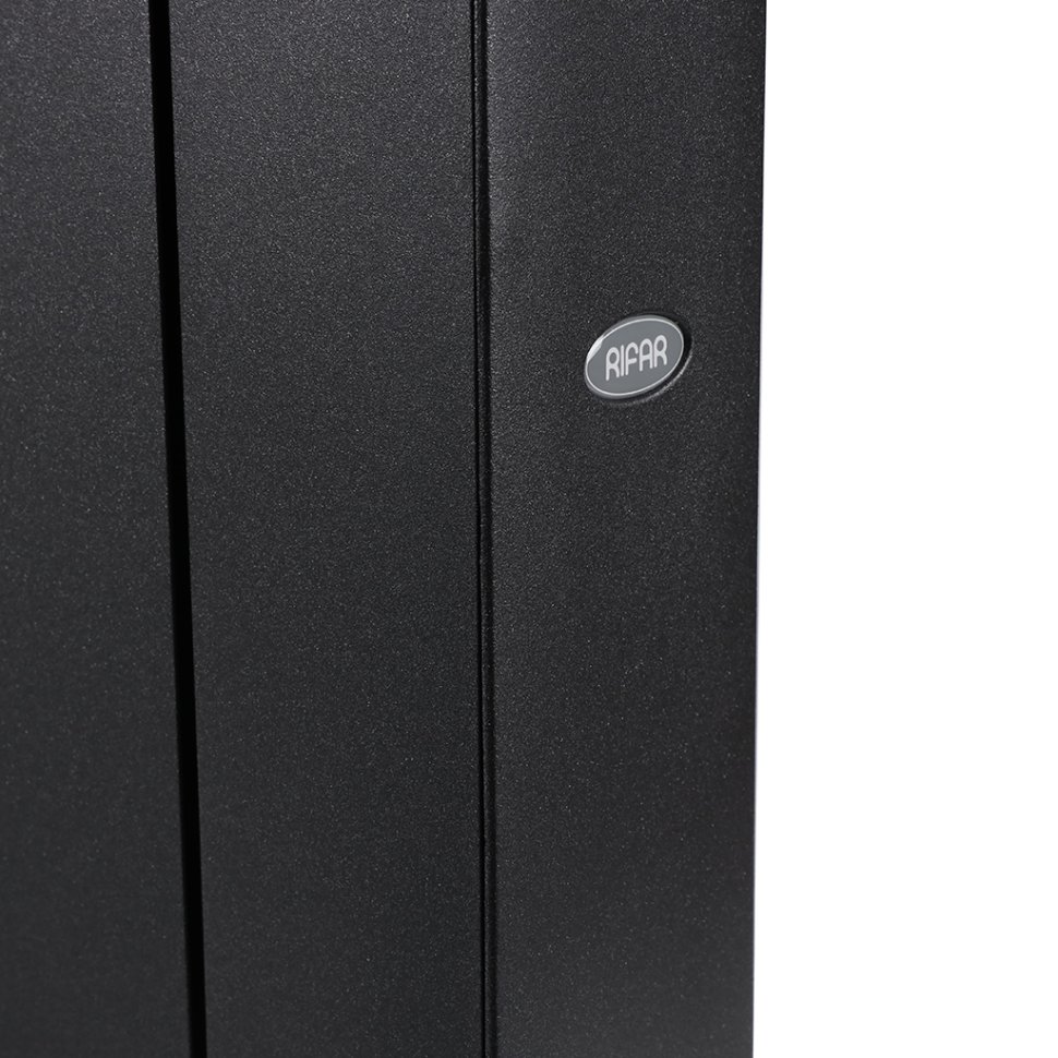 Биметаллический радиатор отопления Rifar Supremo Ventil SVR 500 14 секций нижнее правое подключение антрацит в ДНР